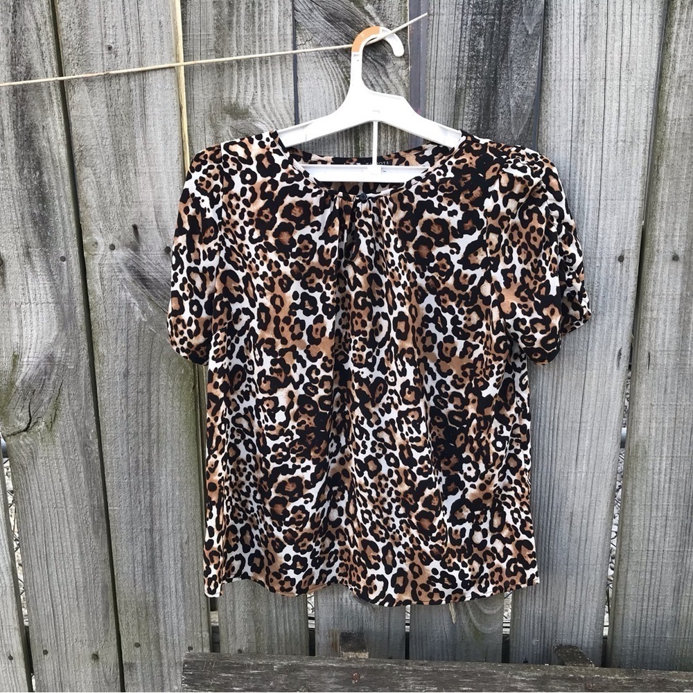 Talbots Leopard print tunic top